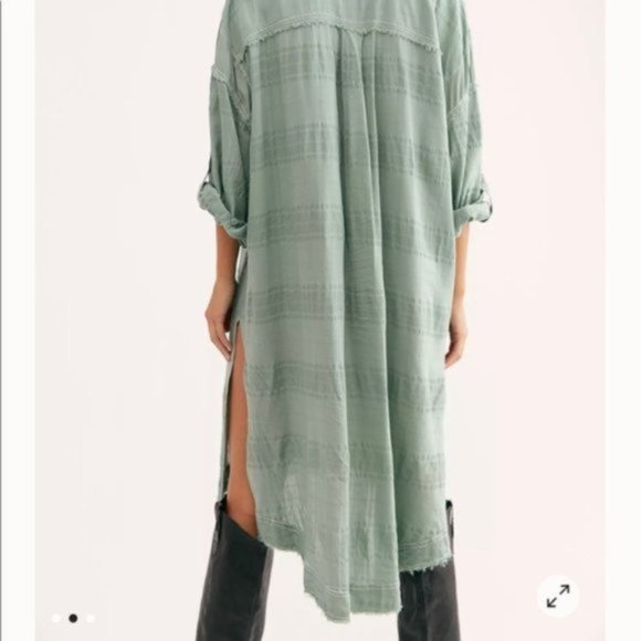 Free People Sahara Sounds Shirt Dress Small NWT - Picture 5 of 9
